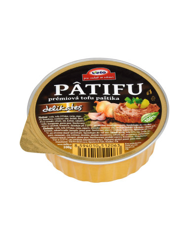 #2389 Paštéta tofu delikates Patifu ALU 100g VETO