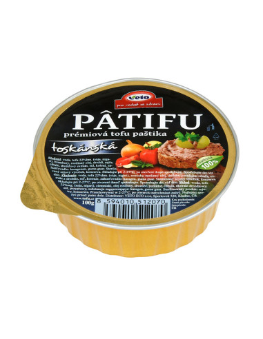 #2391 Paštéta tofu toskánská Patifu ALU 100g VETO