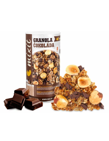 #5708 Mixit granola z pece čokoláda a lieskové oriešky 570g